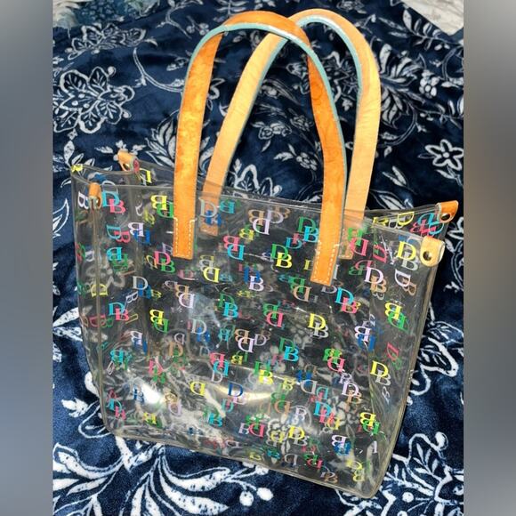 Dooney & Bourke Handbags - Vintage DOONEY & BOURKE Signature DB Small Clear Lunch Mini Tote